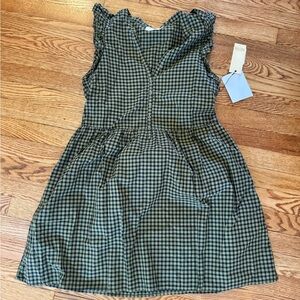 Nation LTD Green Checkered Mini Dress